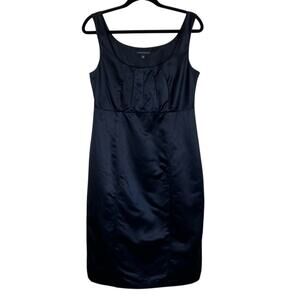 Banana Republic Y2K Sexy Little Black Dress Babydoll Bodice Silk Blend Fitted